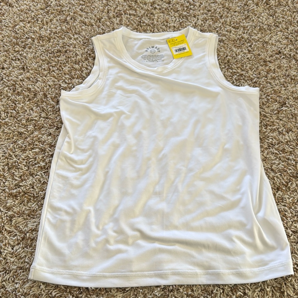 Primary White Performance Tank size 8/9 nwt